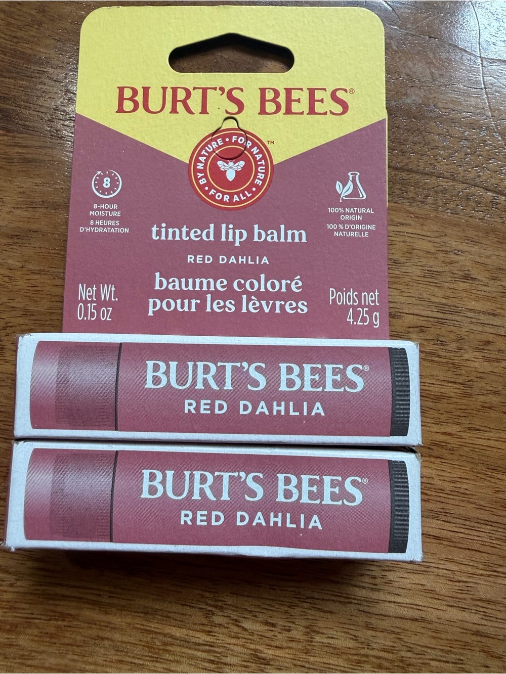Burt’s Bees Red Dahlia Tinted Lip Balm- set of 2